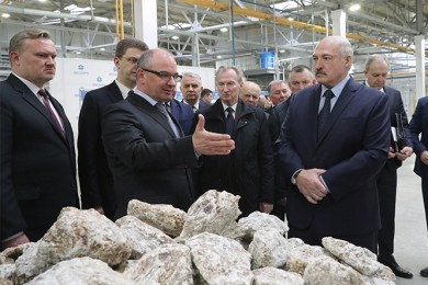 Leonid Anfimov took part in the visit with the President of Belarus Aleksandr Lukashenko to Belgips Plant