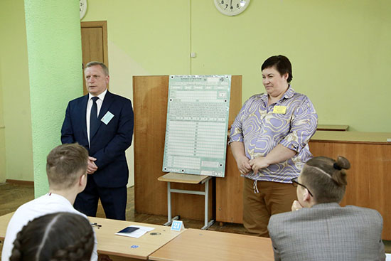 В ходе проведения централизованного экзамена работники Комитета государственного контроля Гродненской области обеспечивали контроль в пунктах проведения испытаний.