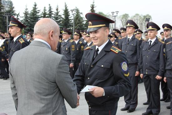 Cadets of the Academy of the Ministry of Internal Affairs undergoing training for financial investigations bodies of the State Control Committee took the oath of allegiance to the Republic of Belarus